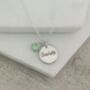 Silver Plated Engraved Name And Birthstone Necklace, thumbnail 1 of 5