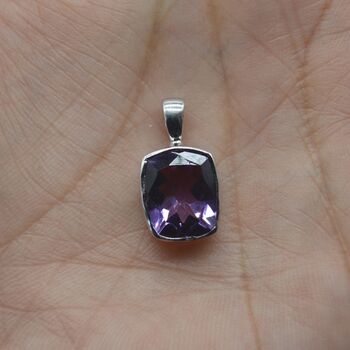 Amethyst Pendant Necklace: Sterling Silver, 2 of 7