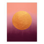 Aubergine Gold Abstract Mauve Peach Pink Wall Art Print, thumbnail 6 of 6