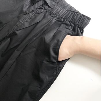 Black Pyjama Bottom With Frill Hem, 2 of 6