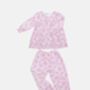 Girls Pink Cotton Pyjama Set Cosmic Moon And Star, thumbnail 4 of 7