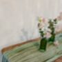 Sage Green Crinkled Cheesecloth Wedding Table Runner 3m, thumbnail 4 of 4