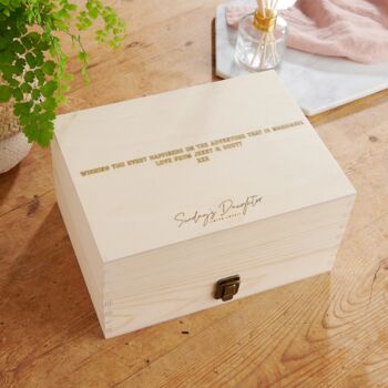 Personalised Couples Memory Keepsake Box, 2 of 7