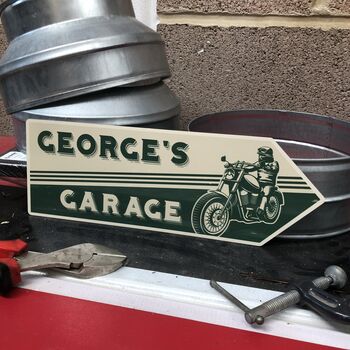 Vintage Style Motorcycle Garage Sign, 4 of 5
