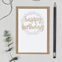 Happy Birthday Bubbles Wooden Words Card, thumbnail 3 of 3