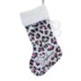 Personalised Velvet Leopard Print Christmas Stocking, thumbnail 4 of 4