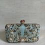 Green Silk Rectangular Clutch Bag, thumbnail 4 of 12