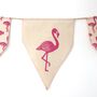 Flamingo Bunting. Pink. Hanging Decoration. Handmade, thumbnail 3 of 4
