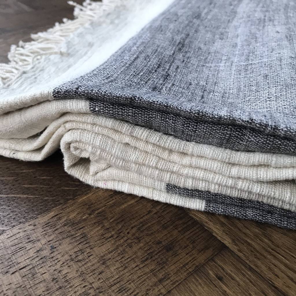 Natural Throw Blanket: Eri Silk And Cotton Blend By QÄSA QÄSA ...