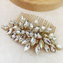 Gold And Clear Crystal Hair Comb, thumbnail 4 of 4