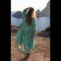 Malachite Kimono Dressing Gown ~ Mosaic Print Robe, thumbnail 5 of 7