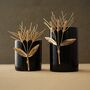 Handmade Brass Handcrafted Accent Marble Vase Set, thumbnail 2 of 4