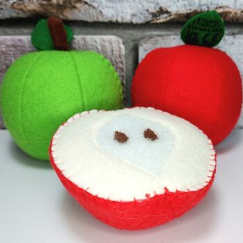 Cuttable Felt Apple Toy – Interactive, Handmade, Ukca/Ce Certified, 3 of 8