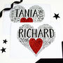 Personalised Christmas Heart Glitter Card, thumbnail 4 of 6