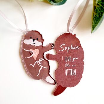 Personalised Otter/Bear Hanging Decoration, 6 of 6