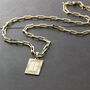 Rectangle Initial Pendant Chunky Chain Necklace, thumbnail 3 of 10