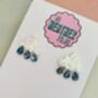 White Cloud Glitter Earrings / Head In The Clouds Gift / Dreamy Aesthetic / Silver Lining Positivity Gift, thumbnail 2 of 5