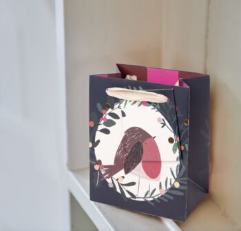 Mini Christmas Robin Gift Bag, 3 of 3