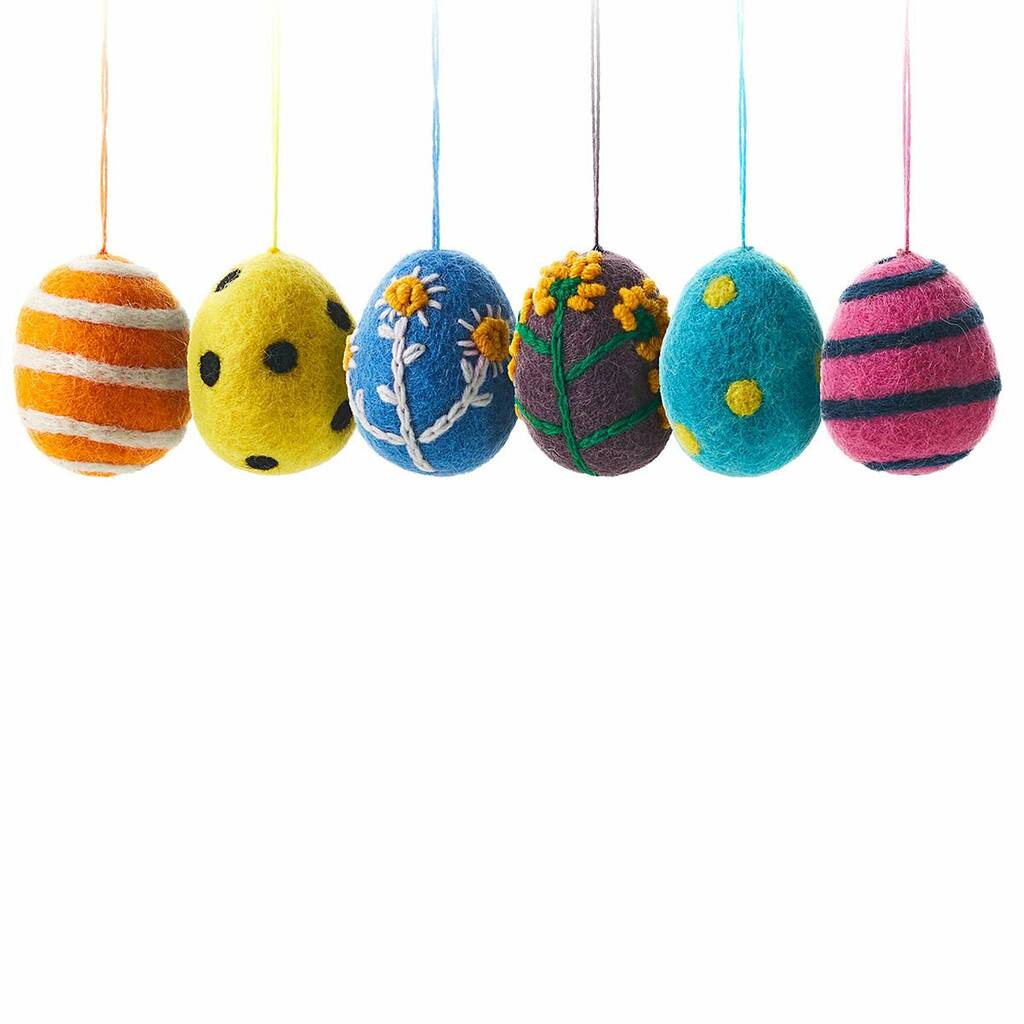 Easter Egg Hanging Decorations By Sew Heart Felt