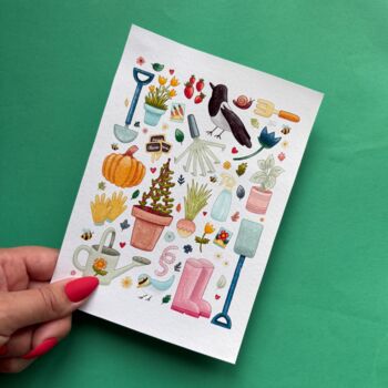 Illustrated Garden Print, Cottagecore Art Print, 2 of 2