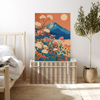 Japanese Blue Mountain Art Print, 5 of 5