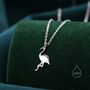 Sterling Silver Flamingo Pendant Necklace, thumbnail 1 of 11