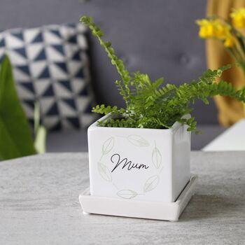 Personalised Mini Cube Plant Pot For Mum, 7 of 10