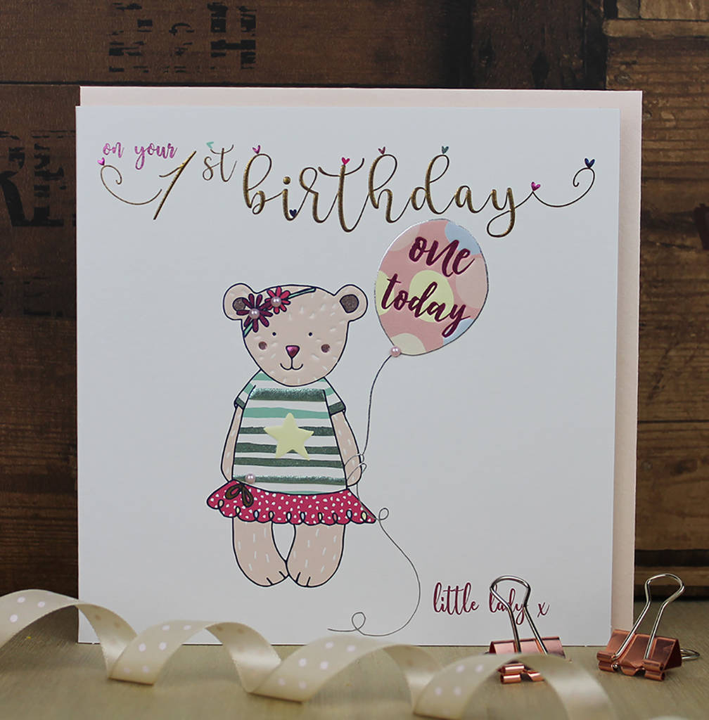 Luxury First Birthday Card Girl/ Boy By Molly Mae® | notonthehighstreet.com