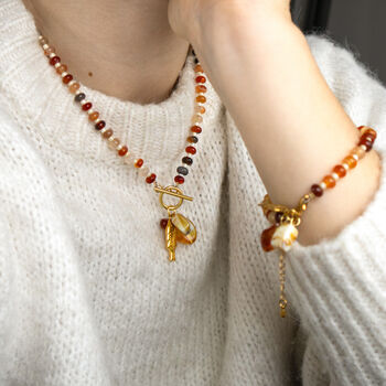 Amber Gingham Charm Bracelet, 3 of 3