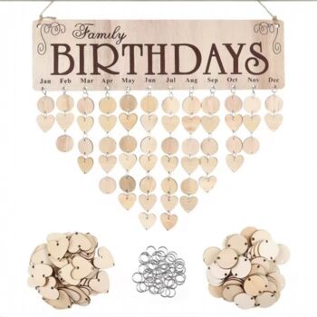 Natural Wood ‘Days To Remember’ Wall Calendar, A Perfect Gift, 3 of 11