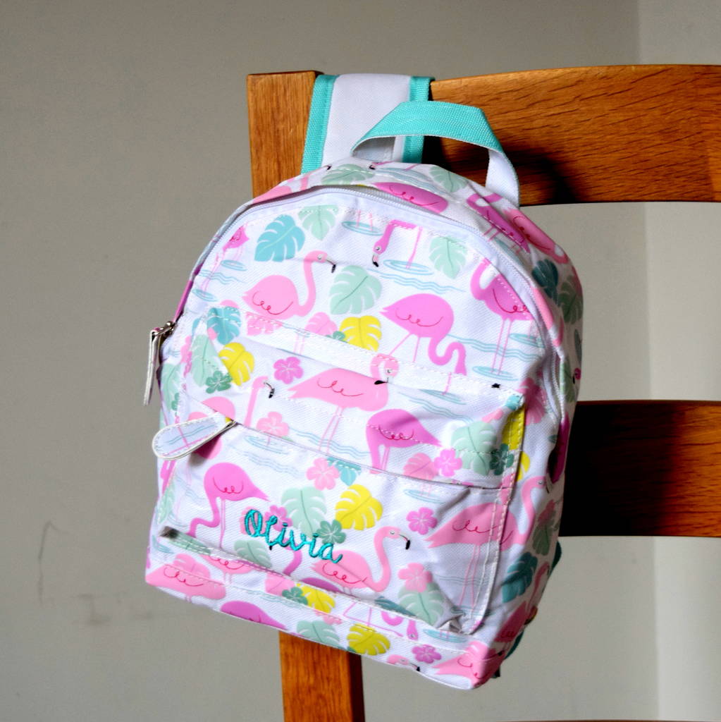 Personalised Flamingo Backpack