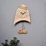 Brown Dogs Hilltop Wall Clock With Pendulum, thumbnail 4 of 6