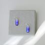 Purple Glass Earrings On Sterling Silver, thumbnail 2 of 12