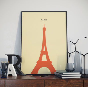 Paris Eiffel Tower Landmark Print By Jack's Posters ...