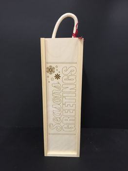 Personalised Laser Etched Christmas Wine Boxes, 4 of 4