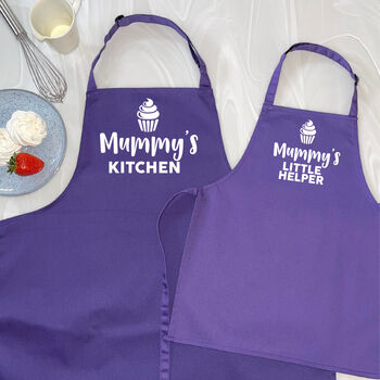 Mummy's Kitchen And Mummy's Little Helper Apron Set, 3 of 8