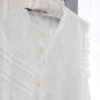 Women's White Cotton Elegant Personalised Nightdress, thumbnail 4 of 4