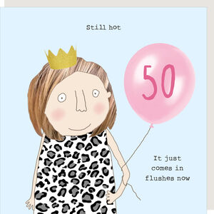 50th Birthday Girl Flushes Card By Rosie Made A Thing