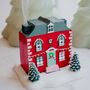 Christmas Red House With Trees Incense Cone Burner, thumbnail 5 of 5