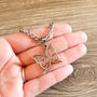 Stainless Steel Chunky Butterfly Necklace, thumbnail 5 of 7