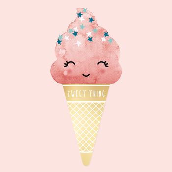 Ice Lolly And Ice Cream Children's Nursery Foil Print, 5 of 9