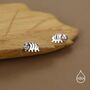 Sterling Silver Water Bear Tardigrade Stud Earrings, thumbnail 2 of 12