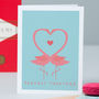 'Perfect Together' Flamingo Card, thumbnail 3 of 3