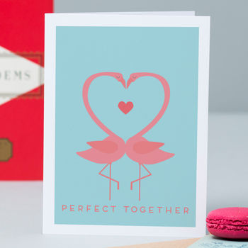 'Perfect Together' Flamingo Card, 3 of 3