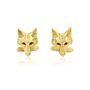 Fox Head Cufflinks In Solid Gold With Rubies, thumbnail 3 of 4