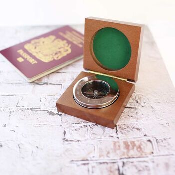 Compass Personalised With Timber Box, 2 of 7