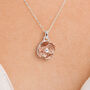 Personalised Rose Gold Plated Sterling Silver August Poppy Birth Flower Necklace, thumbnail 1 of 9