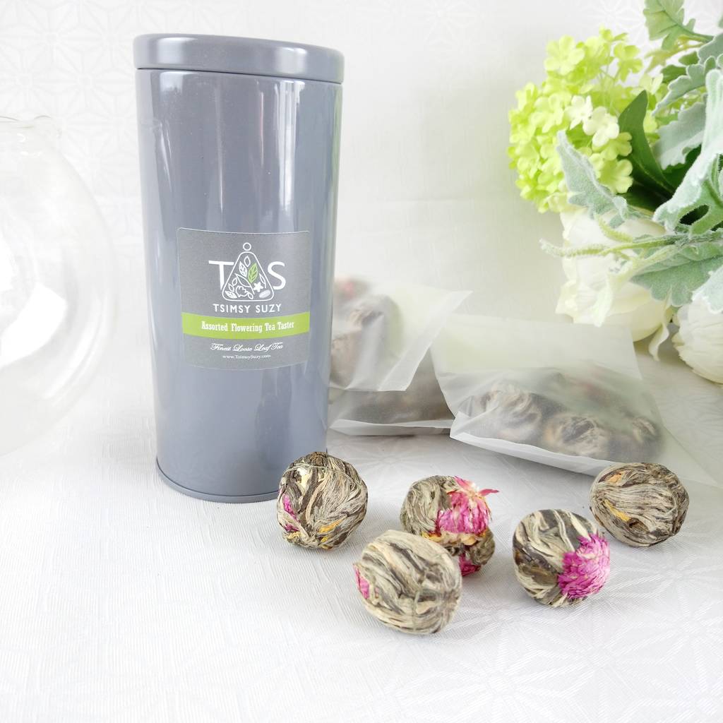 Assorted Flowering Blossom Tea With Airtight Tin, 1 of 3