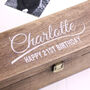 Personalised Wooden 'Name' Vintage Style Wine Box, thumbnail 2 of 3