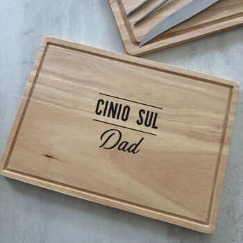 Personalised Sunday Lunch Welsh Carving Board, 2 of 3